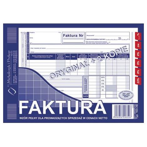 Druk MiP Faktura Netto 2 kopie A5/81